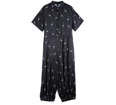 Chic Printed Chiffon Jumpsuit for Women
