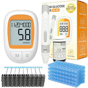 Blood Glucose Monitor Kit with Large Display – Includes Monitor, Lancing Device, 50 Test Strips and 50 Lancets