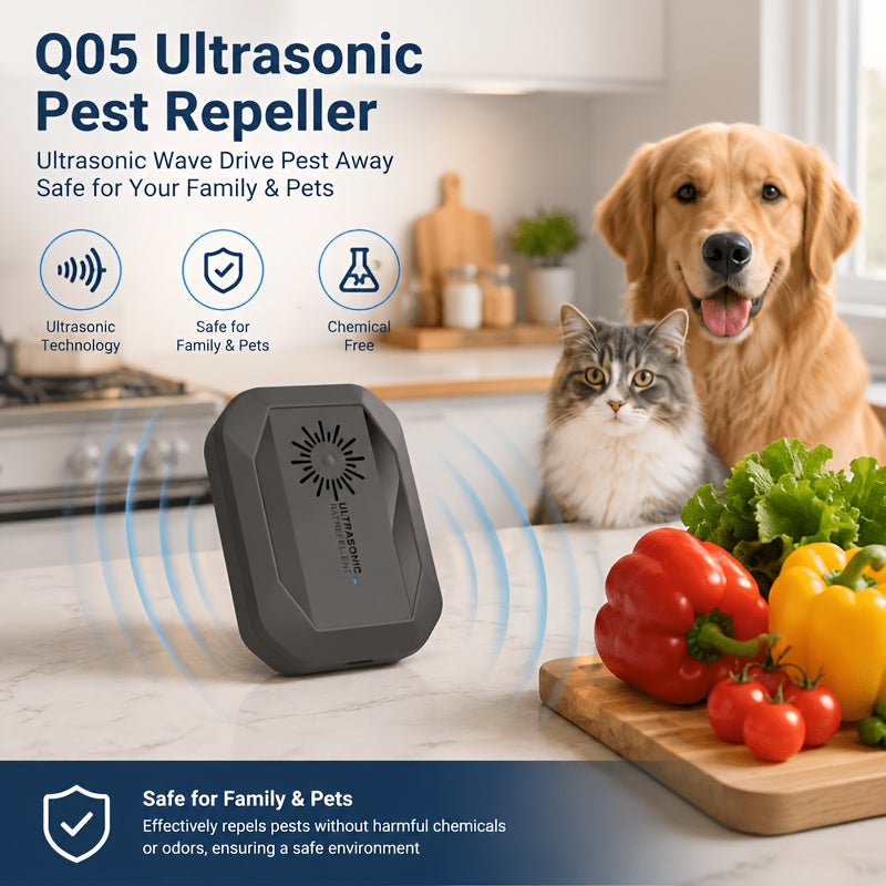 Ultrasonic Pest Repeller – Pet Safe, Chemical‑Free Bug Repellent for Home, Kitchen and Garage