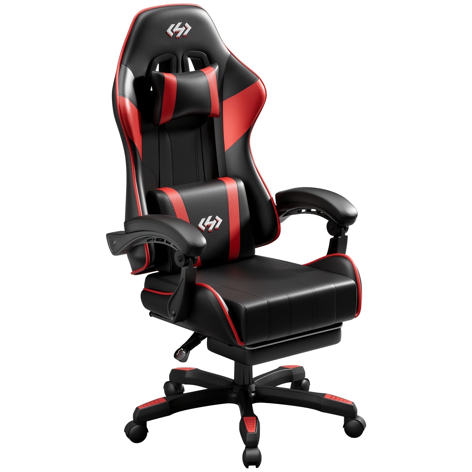 Ergonomic Office Gaming Chair with Adjustable Height, Lumbar Support, Footrest, and Headrest