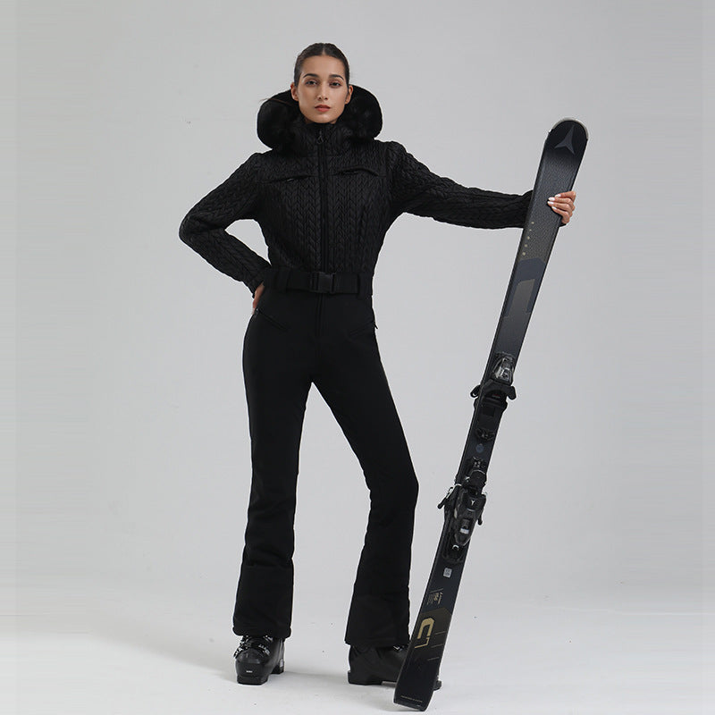 Women's Waterproof Windproof One-Piece Ski Suit