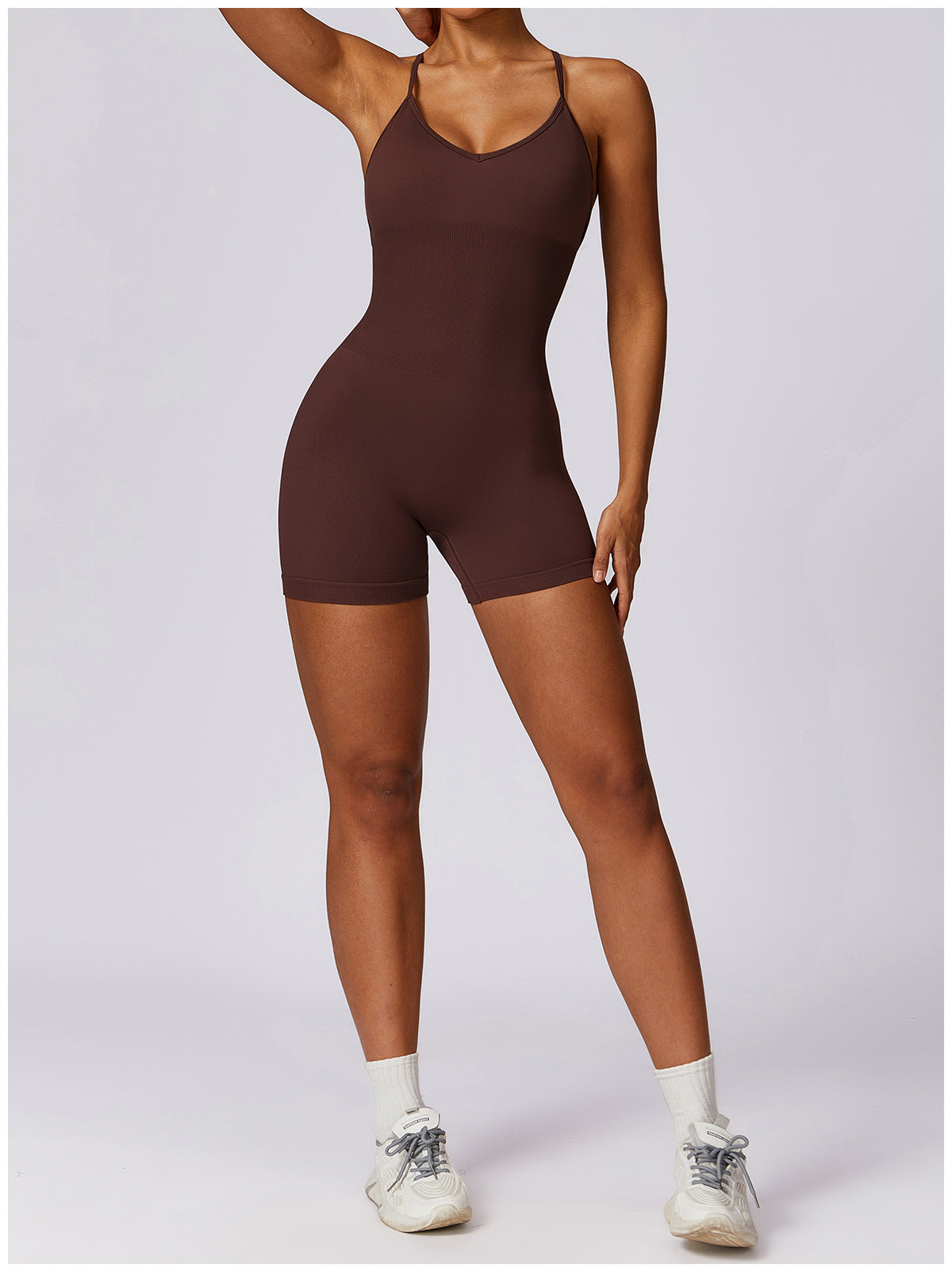 Seamless Hollow-Out Yoga Jumpsuit for Women