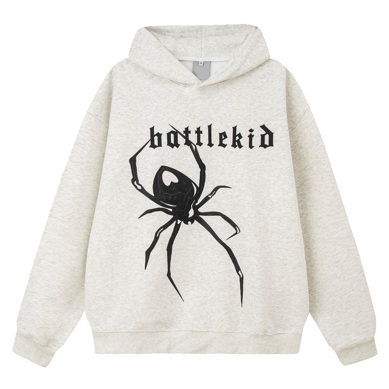 3D Spider Print Loose Casual Pullover Hoodie for Men & Women