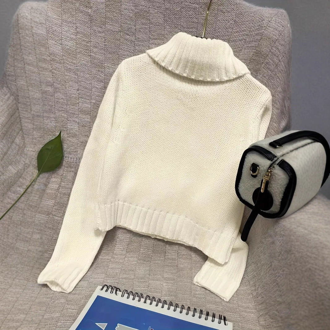 Double-breasted Stretchy Slim-fit Sweater Jacket