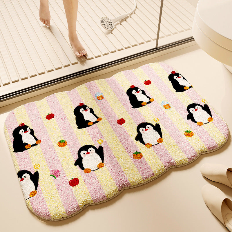 Thickened Plush Water-absorbent Bathroom Floor Mat