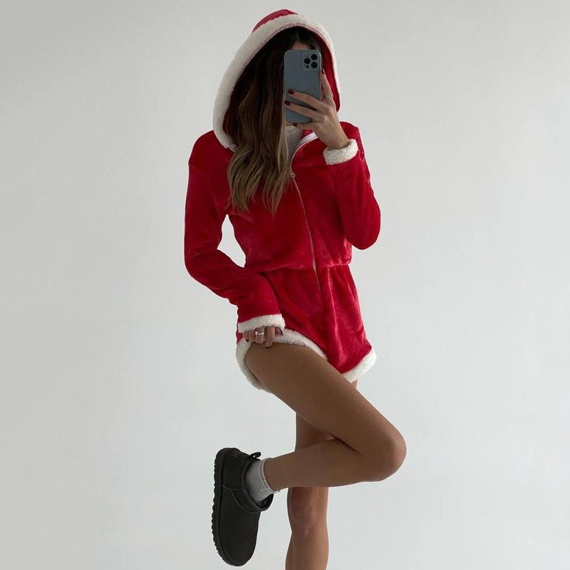 Festive Christmas Women's Jumpsuit Pajamas