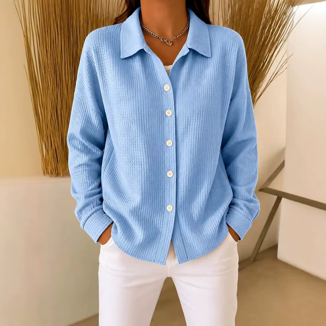 Elevate Your Style with Long-sleeve Chic Cardigan Shirts