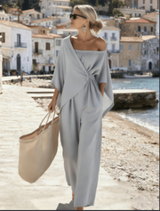 Asymmetrical One-Shoulder Wide Leg Jumpsuit