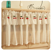 Fresh Linen Short Curtain for Kitchen Small Window
