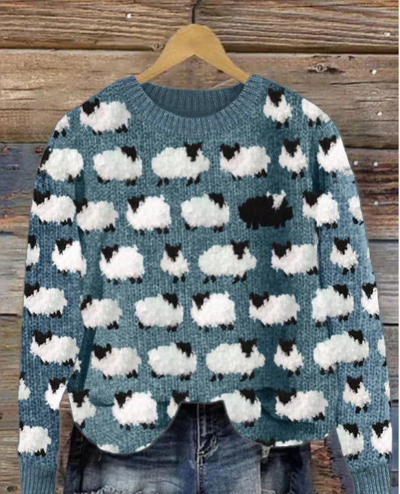 Festive Christmas Deer Couples Matching Sweater