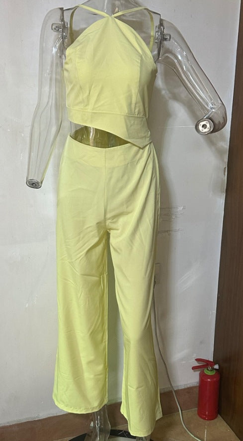 Chic Solid Color Wide Leg Jumpsuit for Women