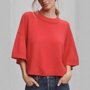 Vibrant Solid Color Short-Sleeve Tee – Perfect for Everyday Style