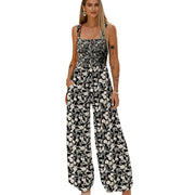 Women's Strappy Loose Printed Jumpsuit