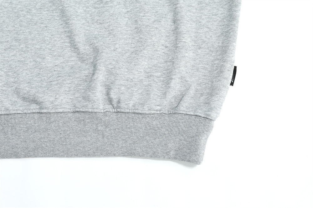 Chic Denim Butterfly Patch Loose Streetwear Sweater