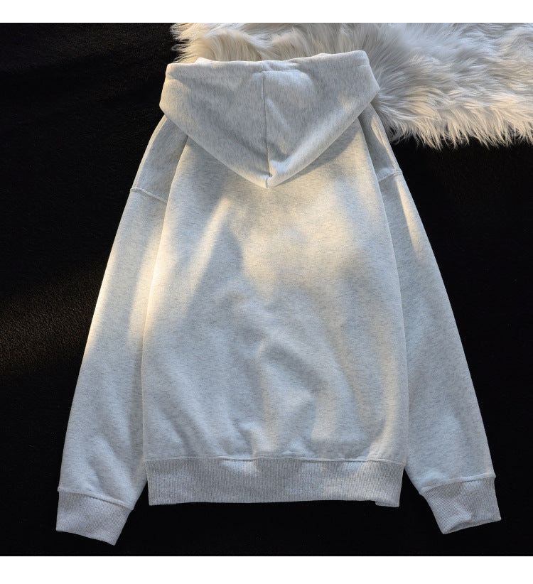 Cozy Flocked Ragdoll Couple's Hooded Sweater Jacket
