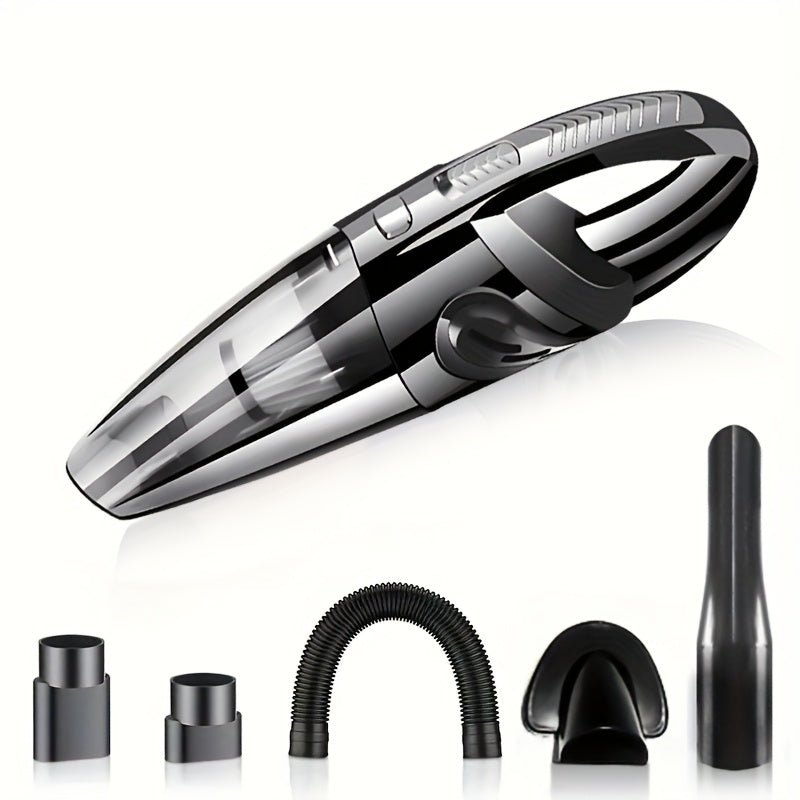 Car Vacuum Cleaner, Handheld Vacuum Cleaner With 4200PA Super Strong Suction, 1800mAh Large Capacity, Low Noise, With Five Matching Accessories For Car Interior Care, Home And Pet Cleaning, Car...