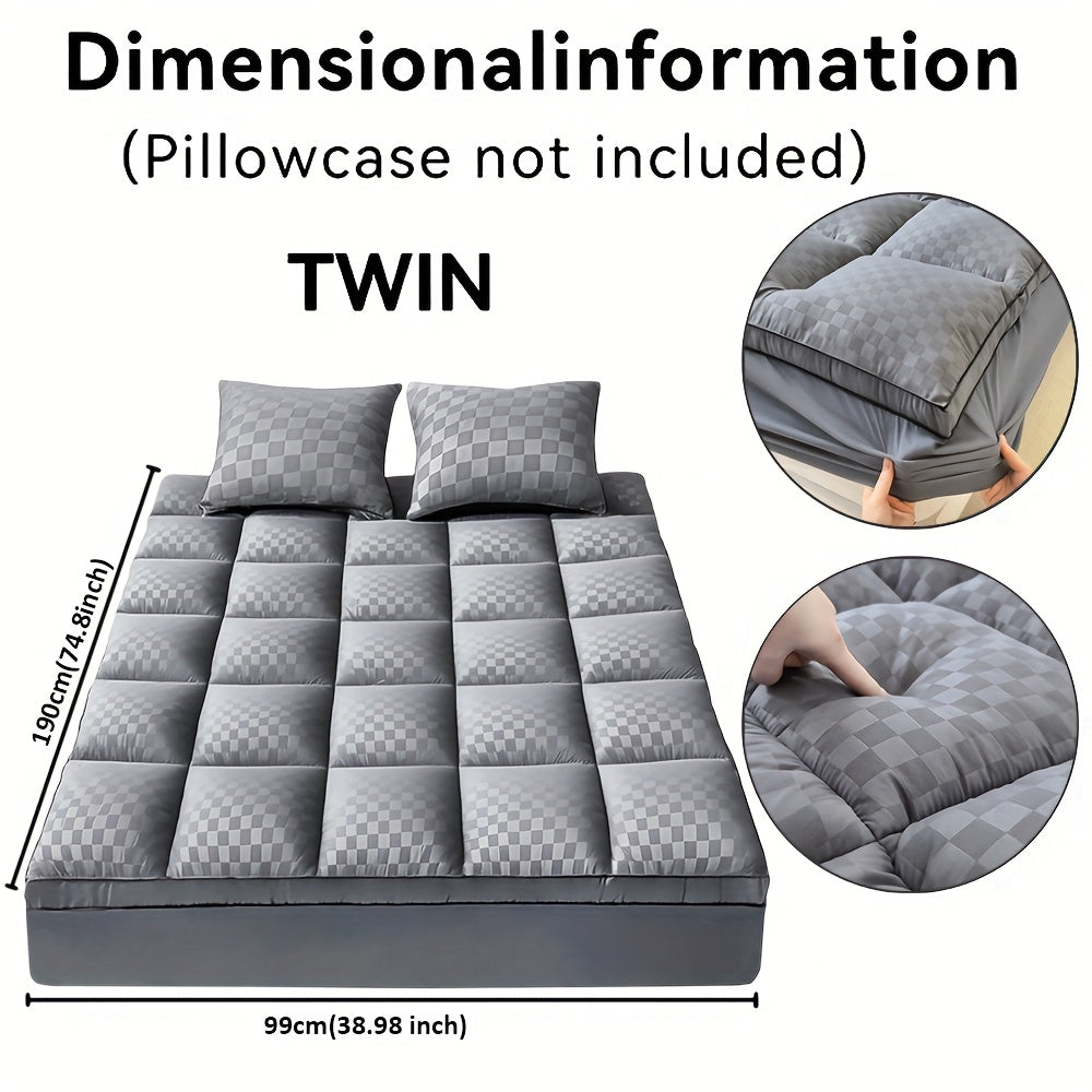 Mattress Topper, Extra Thick Mattress Pad Pillow Top Mattress Cover Quilted Fitted Mattress Protector Top Stretches Up 8-21\" Deep Pocket Cooling, Mattress Topper With 1000GSM