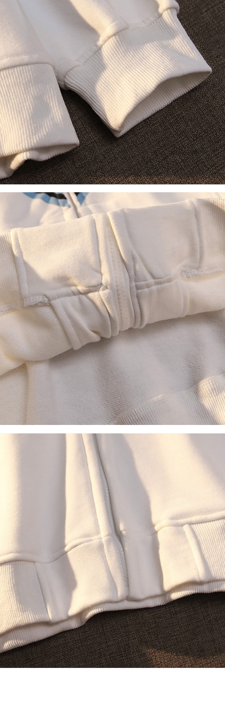 Polyester Fiber Hooded Sweater Students Korean Style Loose Design Couple Coat