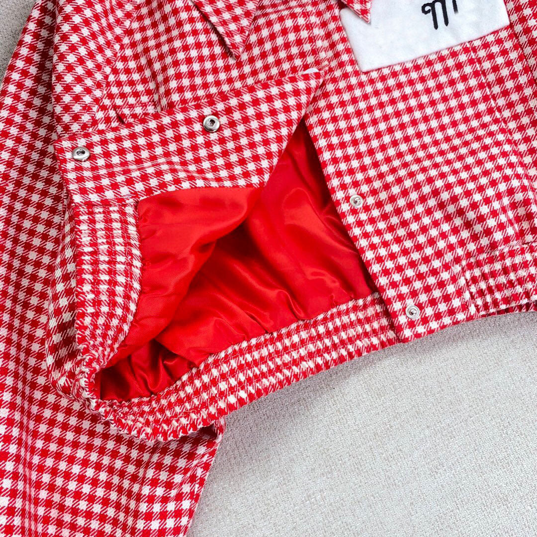 Casual Loose Check Printed Cardigan Coat For Women