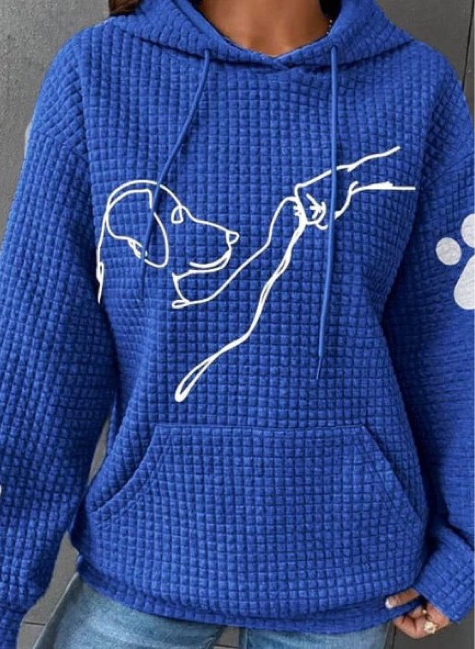 Women's Casual Printed Long Sleeve Loose Sweater