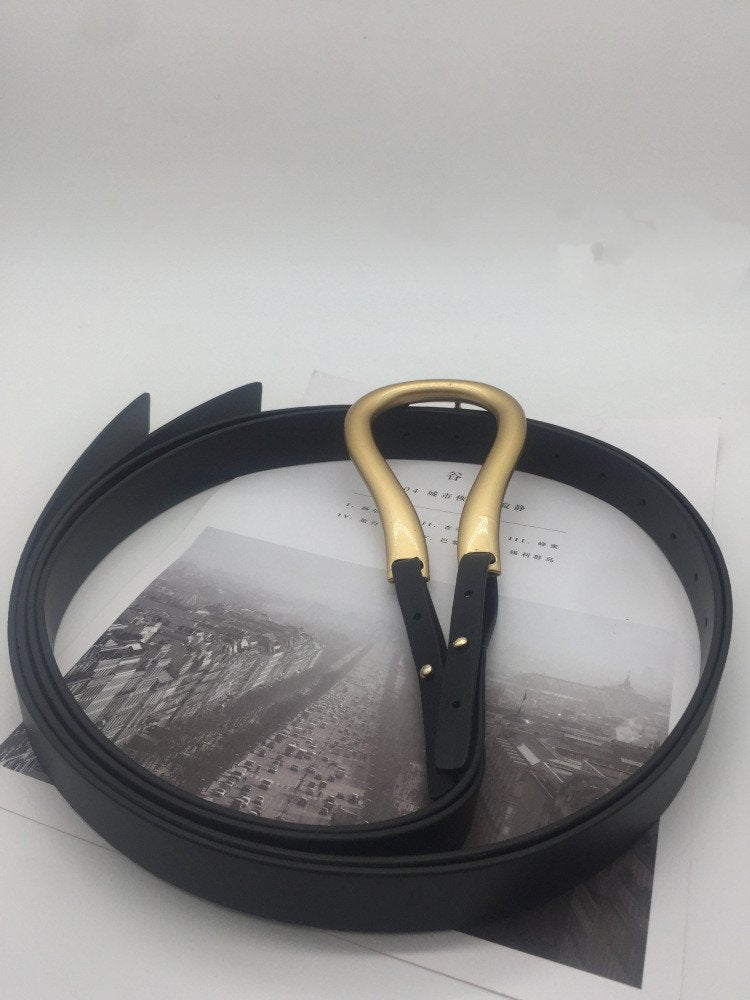 Thin Waist Black Belt for Women