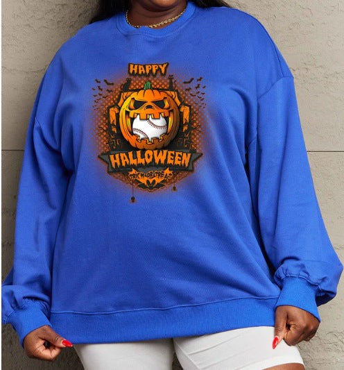 Women's Printed Long Sleeve Loose Sweatshirt