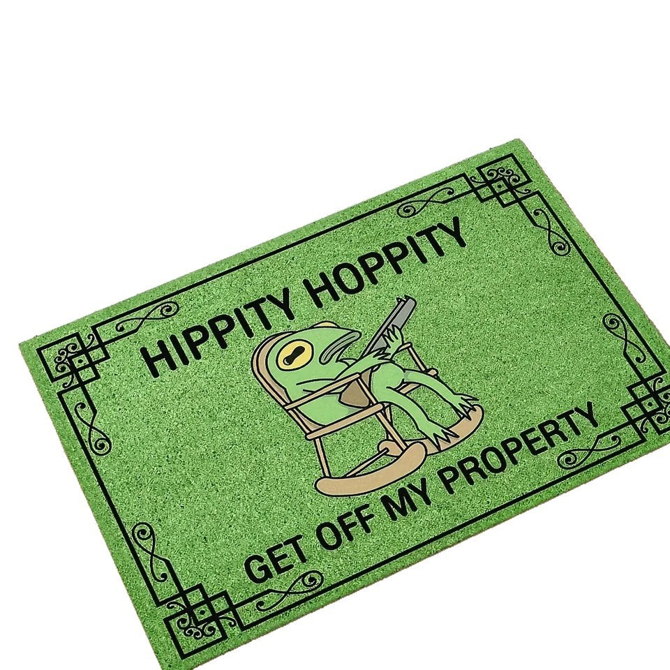 Frog Rocking Chair Funny Personalized Non-slip Flannel Floor Mat