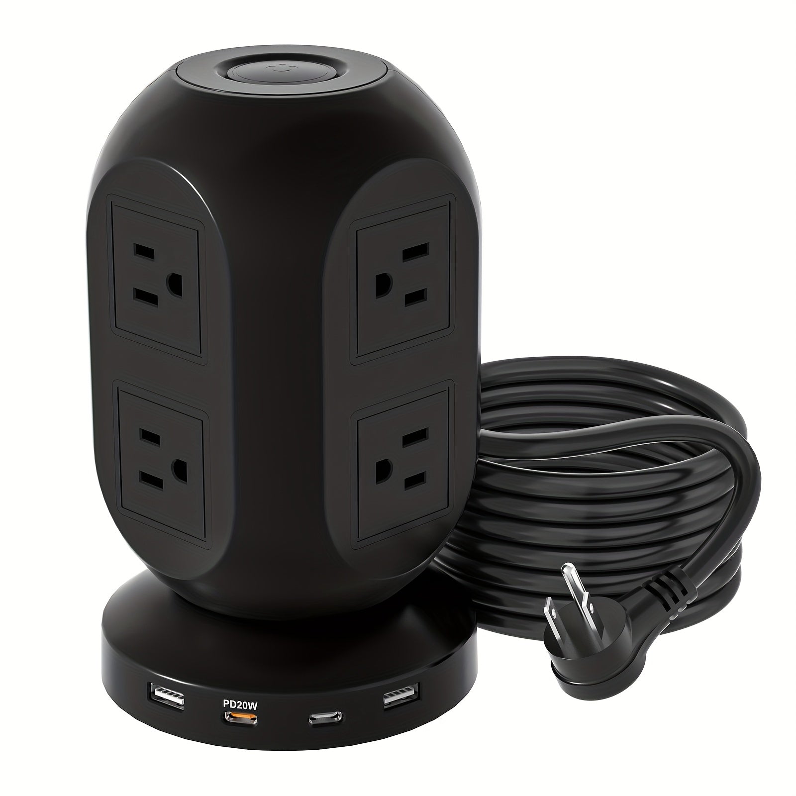 New Product: Flat Plug with USB/USB-C Ports, 8/12/16 AC Socket Power Board, Power Board with Multiple USB Charging Ports And Surge Protection, Extension Cord Desktop Power Board