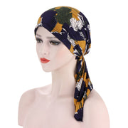 Floral Two-Tail Headscarf for Women