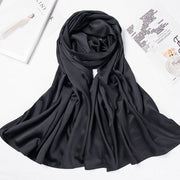 Monochrome Satin Headscarf for Women