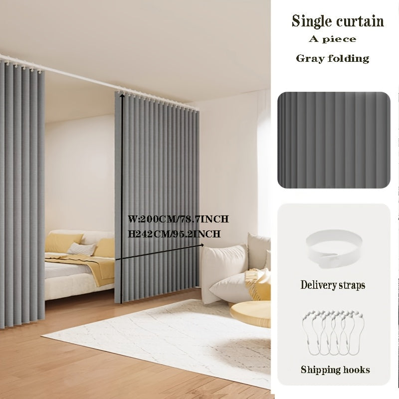 [Punch-Free 2D Door Curtain] Easy-To-Install Punch-Free 1pc 2D Door Curtain | Folding Curtain Door Curtain Partition Curtain, Suitable for Living Room, Bedroom, Kitchen Fume Partition, Comes with…