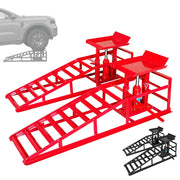 Car Ramps, 2pcs Hydraulic High-lift Service Vehicle Ramps, 5T (11050 Lbs), Car And Truck Wheel Ramps for Oil Change, with Supporting Crane, Suitable for DIY Shops And Car Beauty Shops