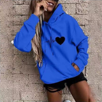 Cozy Fleece-Lined Loose Winter Hoodie for Women