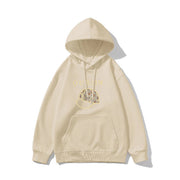 Fleece-Lined Cute Anime Print Winter Hoodie