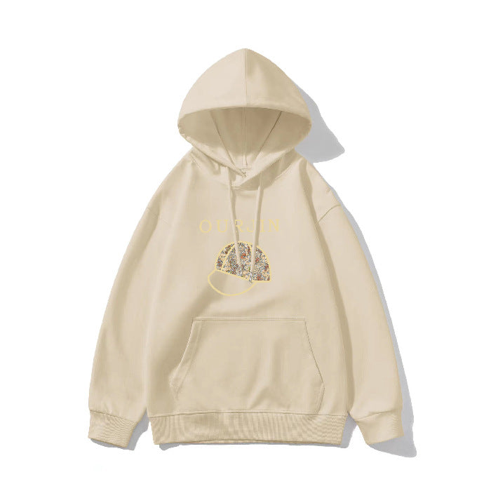 Fleece-Lined Cute Anime Print Winter Hoodie