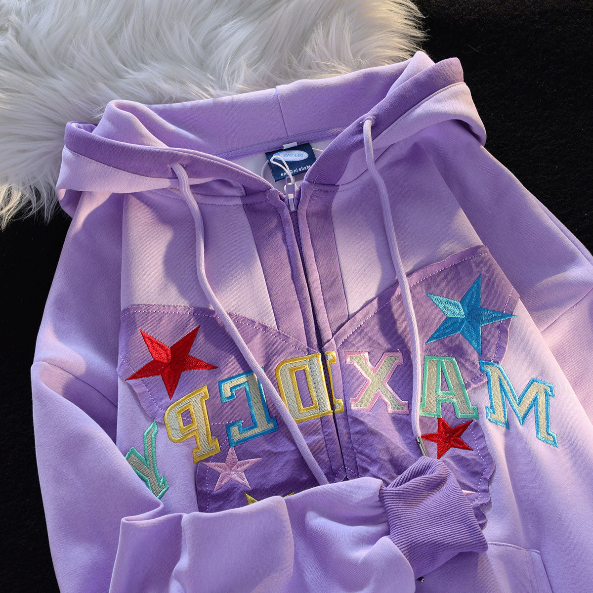 Retro Butterfly Patch Embroidered Streetwear Hoodie