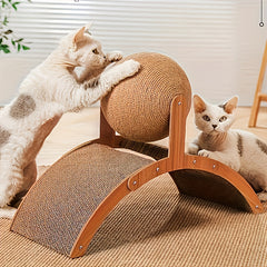 Ferris Wheel-Shaped Cat Scratching Toy for Play and Exercise