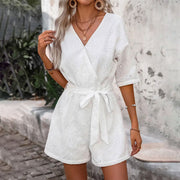 Chic Hollow Out Belted Jumpsuit for Women