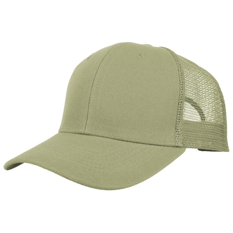 Black Mesh Trucker Snapback Hat with Structured Front