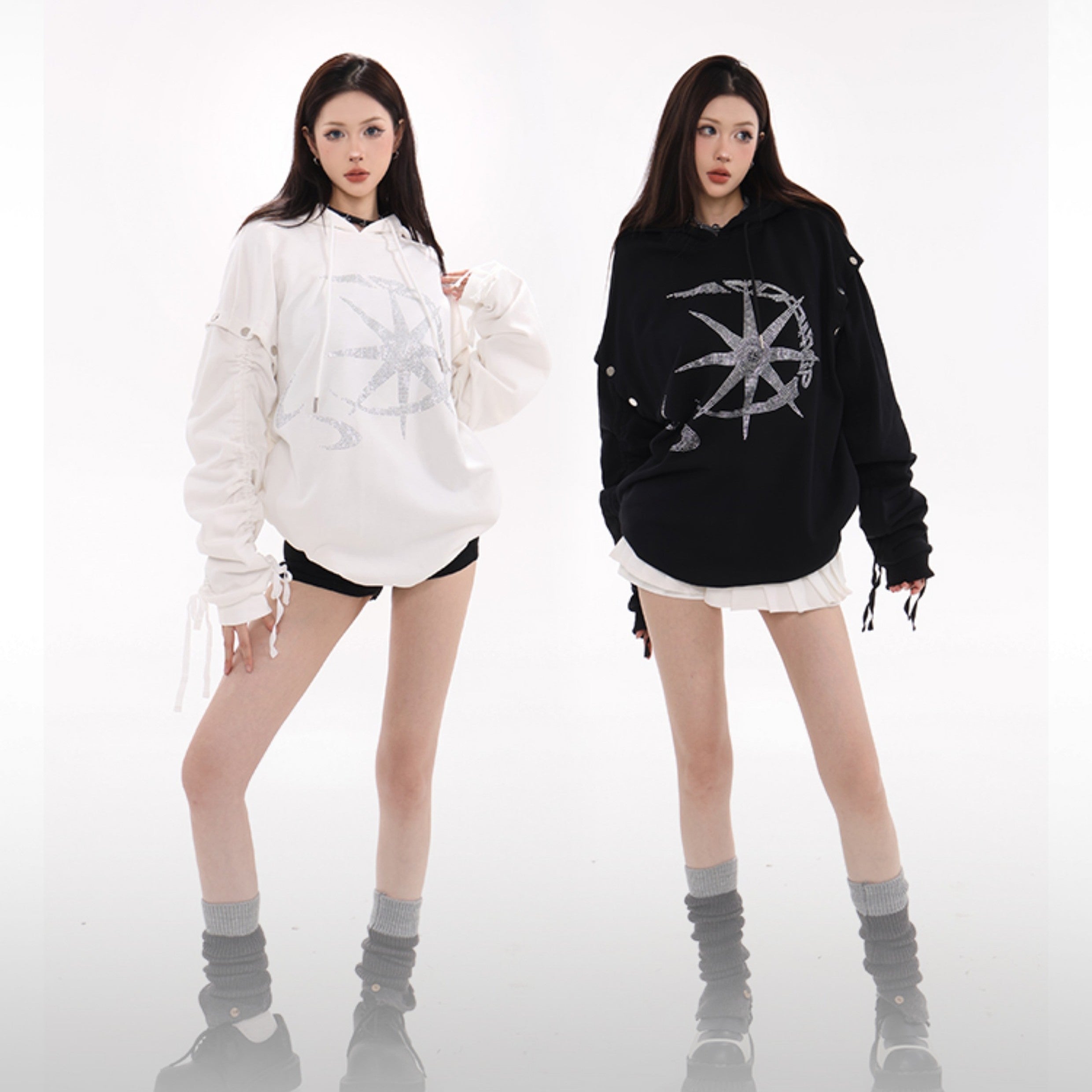 Women's Retro Hooded Sweatshirt Autumn Coat