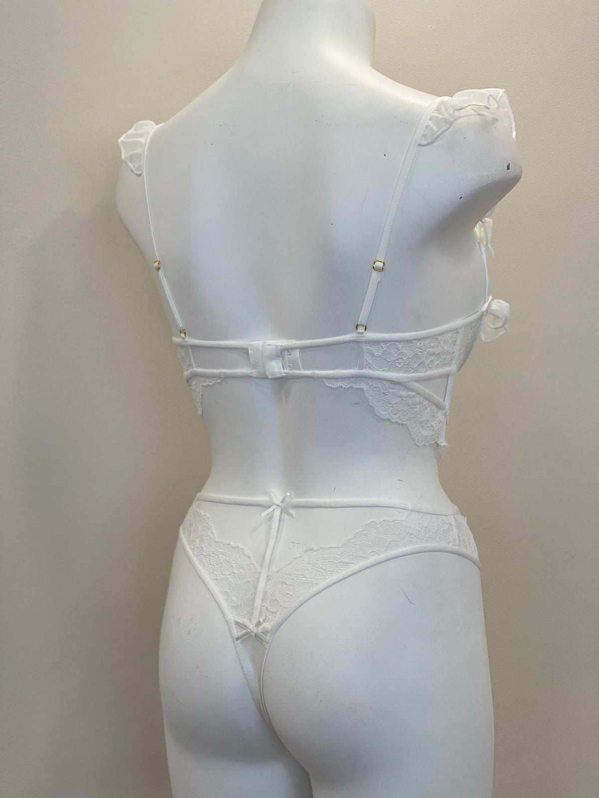 Lace Hollow Jumpsuit with Hidden Hook & Steel Ring
