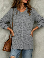 Soft Wool Blend Elastic Long Sleeve Shirt Anti-shrink Elegant Daily Wear for Ladies