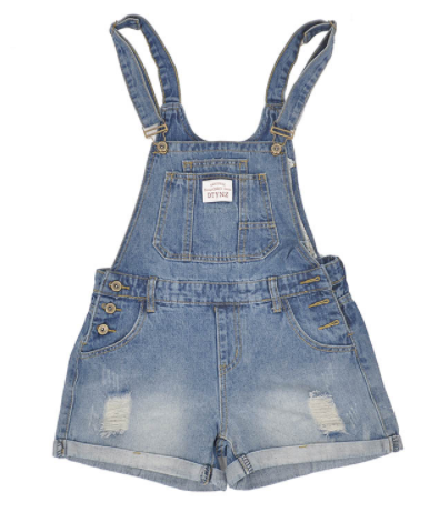 Chic Women's Denim Short Overalls