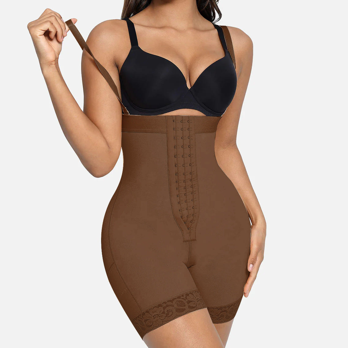 One-piece Shapewear Zip-and-button Body Shaper