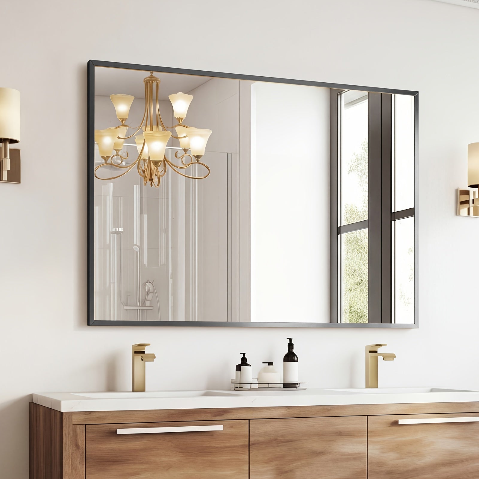 Right-Angle Bathroom and Bedroom Wall Mirror for Home Decor