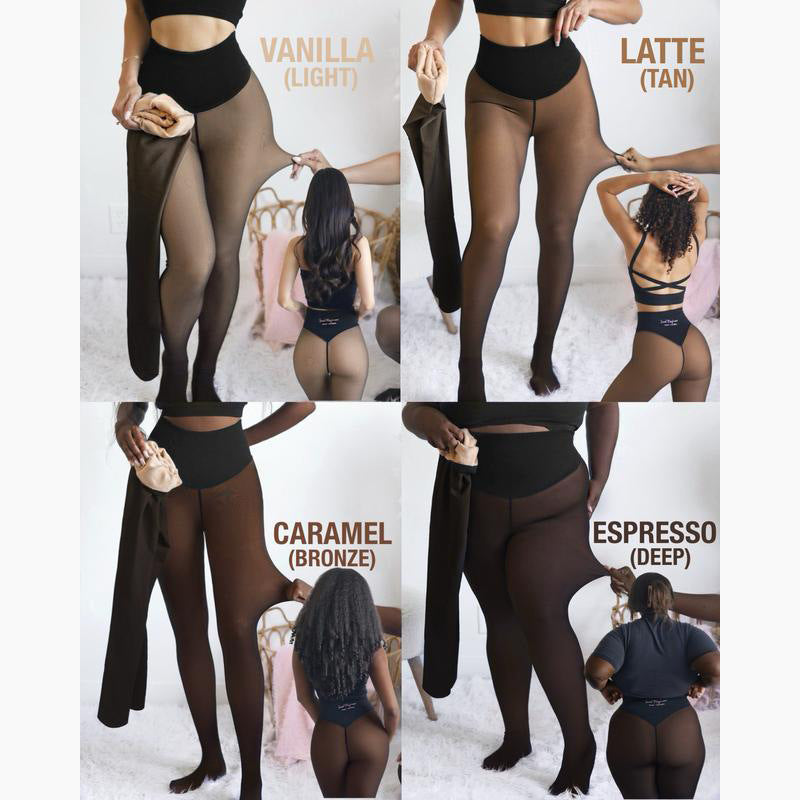 Winter Warm Translucent Fleece-Lined Shaping Leggings