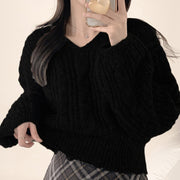 Korean-style Twist Long-sleeved Sweater Winter