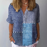 Casual Women's Short Sleeve Pullover Print Shirt