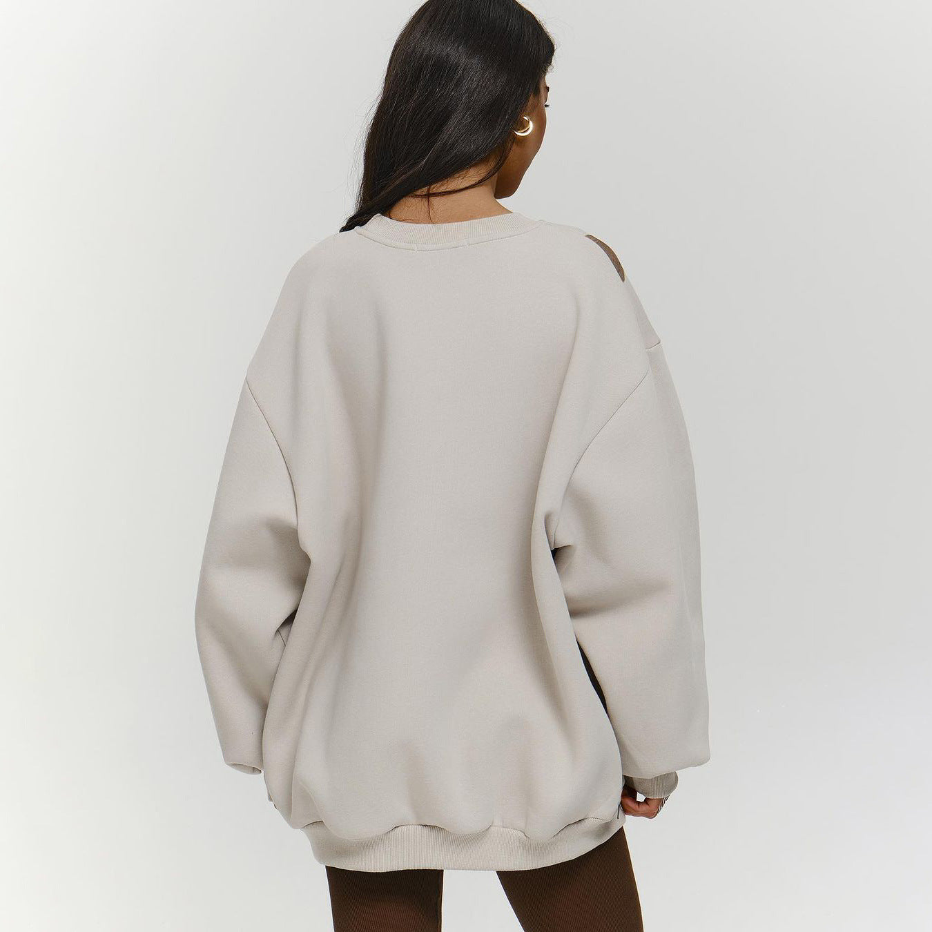 Cozy Colorblock Loose Casual Round Neck Sweater