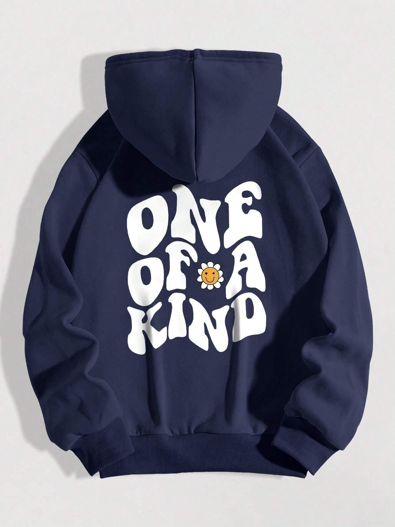 Charming Chrysanthemum Smile Print Cozy Hoodie Sweater